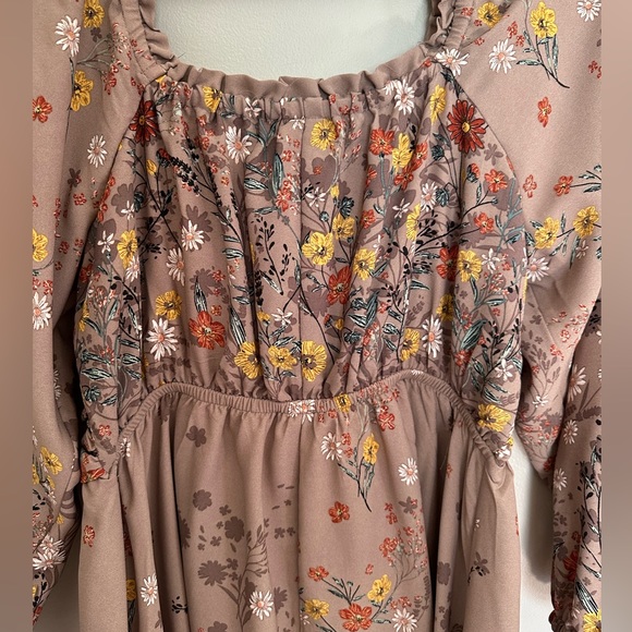 MAURICES V NECK BABYDOLL FLORAL MINI DRESS - Picture 8 of 9